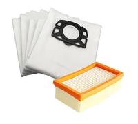 Dust Bags Filter,Compatible for Karcher,MV4 MV5 MV6 WD4 WD5 WD6 Vacuum Cleaner Replacement Garbage Bag Accessories Spare Parts(6-Piece Set)