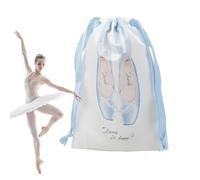 Dust Bags for Shoes | Satin Drawstring Organizer Pouch for Dance Shoes, Satin Ballet Accessories Dustproof Washable Lightweight Dancer Organizer Pockets, Sky Blue, Se référer au descriptif, Refer to