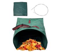 Dust Bags - Trash Basket for Leaves and Recycling | Heavy Duty PP Woven Fabric with Fiberglass Frame, Ideal for Outdoor Camping Home Yard Compost Cleanup Storage
