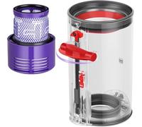 Dust Bin Replacement Compatible with Dyson Cyclone V10 Absolute V10 Animal V10 Animal Pro V10 Total Clean+SV12 Cordless Vacuum Cleaners,Canister Replacement Parts No.969509-01