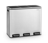 Dust Bins Trash Box Kitchen Paper Waste Pedal Bin 54l 3 Boxes Stainless Steel