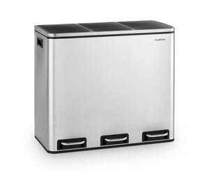 Dust Bins Trash Box Kitchen Paper Waste Pedal Bin 54l 3 Boxes Stainless Steel