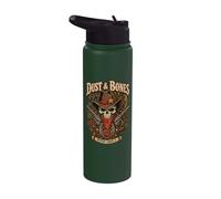 Dust & Bones Vintage Western Horror Cowboy Skull Adventure Stainless Steel Insulated Water Bottle