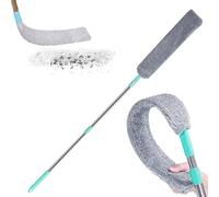 Dust Brush Under Appliance | Flat Retractable Cleaner - Under Couch Cleaning Tool Dust Wand | for Household Office Dorm Floor Furniture Sofa Bed Bottom High Ceilings