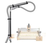 Dust Collection Boom Arm for CNC Router - Adjustable Clamp Mount Hose Holder for Desktop CNC Machines - Flexible Support Prevents Hose Sag, Improves Airflow & Keeps Work Area Clear