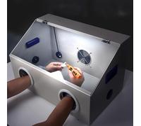 Dust Collection Box for Engraving and Grinding, 2800 RPM with LED Lighting and Transparent Window for Polishing, Drilling, and Cutting