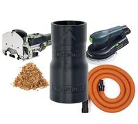 Dust Collection Hose Adapter for Festool 27mm Tool Ports - Compatible with Domino DF 500, XL 700, ROTEX, ETS, RTS, and DTS Sanders - Made in USA (1-1/4" Hose)