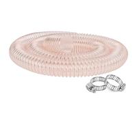 Dust Collection Hose with Spiral Steel Wire, Durable and Flexible, for Efficient Fume and Debris Removal in Woodworking and Band Saw Applications