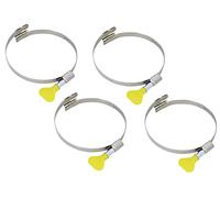 DUST COMMANDER KBHC100L - Left Hand Keyed Bridge Hose Clamps | 4 Pack | 100mm | Easy Turn Thumb Screw Metal Clamp | Stainless Steel