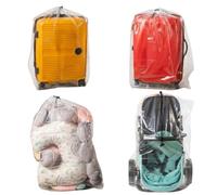 Dust Cover Big Plastic Drawstring Bags Multi-Purpose for Storage and Keeping Luggage, Big Dolls, Blankets, Pillows, Suitcase Good for Household Organizing Reusable Set of 4 bags Size S, M, L, XL