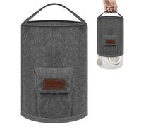 Dust Cover Compatible with Waterpik Aquarius WP-660, Splashproof Water Flosser Case with Pocket for 7 Replacement Tips, Bathroom Organizer & Travel Storage (Bag Only)