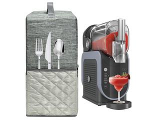 Dust Cover for Ninja SLUSHi Machine Frozen Drink Maker, Compatible For Ninja FS301UK Nylon Aluminium Foil Waterproof Cover with Four Quilted Pockets, Grey