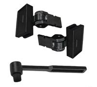 Dust Cover Hinges for Kenwood KD-291R Turntable, Plastic Metal Spring Hinge Replacement Parts, Smooth Open Close Lid Support with Cleaning Brush, Black