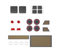 Dust Cover Vent Filter For Steam Deck, Silicone Dust Plugs, Thump Grip Caps, Trackpad and Back Buttons Protect Sticker Kit Accessory Gaming Accessory (Red)