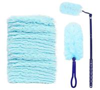 Dust Electrostatic Disposable Dust 20 PCS Duster Refills Long Handle Short Handle for Household Cleaning Doors Windows Wardrobes Pendant Lights Ceiling Fan