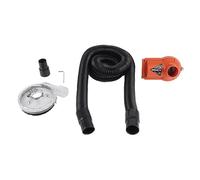 Dust Extractor Adaptor for Angle Grinder 115 / 125mm with Transparent Polycarbonate Cover - Enhanced Visibility, Flexible Vacuum Tube for Concrete and Metal Grinding