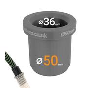 Dust Extractor Hose Reducer - 50mm to 36mm ID/OD | Connector for Workshop & Power Tools