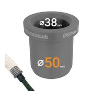 Dust Extractor Hose Reducer - 50mm to 38mm ID/OD | Connector for Workshop & Power Tools