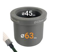Dust Extractor Hose Reducer - 63mm to 45mm ID/OD | Connector for Workshop & Power Tools