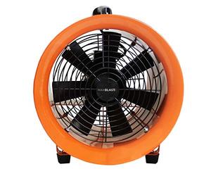 Dust Extractor Ventilation Fan 300mm Portable 6m Duct Hose Workshop Fume Air Blower Industrial PVC Ducting Ventilator