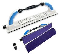 Dust Free Longboard Hand Sanding Block Adjustable Flex with Hook & Loop Backing, Hand Sander Blocks Dust Extraction for Auto Body,Flexible Sanding Block for Woodworking with 6PCS Purple Sandpaper