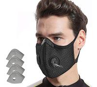 Dust Mask, Dust Mask with 4pcs Additional Activated Carbon Filter, Washable and Reusable Breathable Mask for Pollen Allergy, Woodworking Mowing, Running, Cycling, Outdoor Activities