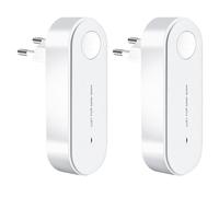 Dust Mite Ultrasonic Mite Repellent for Home,2PCS White Wireless Mite Controller with Smart Frequency Conversion,Safe for Bedroom,Pet Room,Mattress,Covers Dust, Allergens,Eco-Friendly (White)