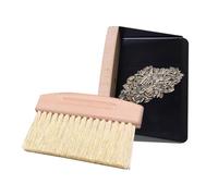 Dust Pan and Brush Set Portable Broom with Dustpan Combo Set with Wooden Handle,Ultra-Fine Bristle Kids Broom Set for Rice, Flour, Beans and Crumbs, Rounded