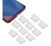 Dust Plugs For Phones - Silicone Type-C Charger Protector For 15 16 Plus Pro Max, Galaxy, And All Types Of Phones And Tablets With Type-C Port, Black, White