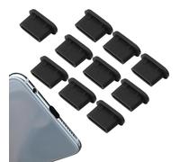Dust Plugs For Phones - Silicone Type-C Charger Protector For Phone 15 16 Plus Pro Max, Galaxy, And All Types Of Phones And Tablets With Type-C Port, Black, White