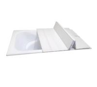 Dust-Proof Bathtub Cover - Foldable PVC Storage Rack, Waterproof Shower Tray for Home Organization