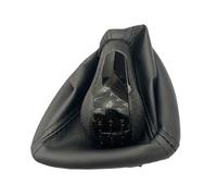 Dust-Proof Cover Handbrake Handle Faux Leather Boot for Chevrolet Spark 2011-2015+ Gear Shift Lever Knob(Black 5S with Boot)
