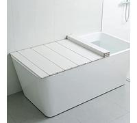 Dust-Proof Folding Bathtub Cover 1.2cm Thick Bathtub Tray Rack White Shower Lid for Most Bathtubs 80x125x0.6cm - Perfect Bathroom Storage Solution