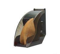 Dust Proof Holder for Coffee Filter Papers Compatible with For Hand Pour Brewing Methods Using Wood and Acrylic Construction (D)