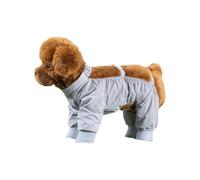 Dust-Proof Suit for Dogs Cute Outfits Outdoor Indoor Polyester Elastic,Dirt & Water Resistant,Durable Pet Clothes (Grey,Small)