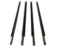 Dust Proof&Weather Stripping for Windshield for Toyota for Highlander 2008-2014 Protector Weatherstrip Seal for Glass Outer Laminate 4 Pcs Chrome Or Black Window Rubber Outside(4 pcs Set Black)