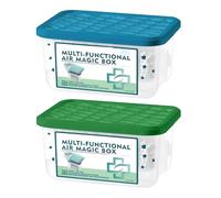 Dust Removal Magic Box 2pcs, Automatic Dust Collection Air Purifier Magic-Box, Long-Lasting Freshness Deodorizer, No Electricity Required, Filtration Aroma, Plant Extract Formula For Pet Areas, Home