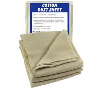 Dust Sheets Cotton for Painting & Decorating | Drop Cloth | Fabric Cover Sheets for Furniture | (Cotton Twill, 10ft x 8ft - 3.10m x 2.40m) (1xCT108)