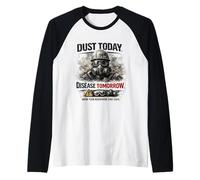 Dust Today, Disease Tomorrow | Respiratory Safety Awareness Raglan Baseball Tee