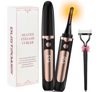 Dust2oasis Heated Eyelash Curlers,Heated lash Curler Best Seller Electric Eyelash Curler with Comb LED Display 4 Temp Setting