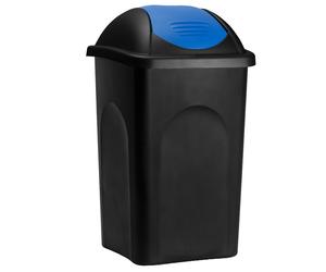 Dustbin Black/Blue Plastic 60L