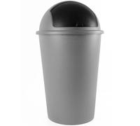 Dustbin Silver Plastic 50L
