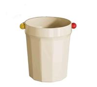 Dustbin Trash Cans For The Home Living Room Large Capacity Bathroom Bedroom Dormitory Students(Beige)