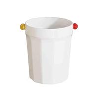 Dustbin Trash Cans For The Home Living Room Large Capacity Bathroom Bedroom Dormitory Students(White)