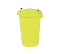 Dustbin with Clip On Lid Yellow 90L 415696
