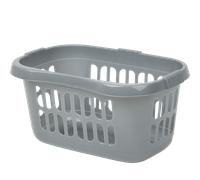 Wham Laundry Basket Casa Hipster – Large 60L Plastic Tidy Organiser – Silver