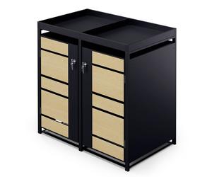 Dustbins with Lids Bin Storage Wheelie Bin Double Universal Outdoor 120 L/ 240 L