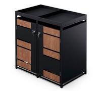 Dustbins with Lids Bin Storage Wheelie Bin Double Universal Outdoor 120L/ 240 L