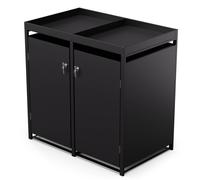 BinSafe bin box 2 bins up to 240 L weatherproof lockable plantable galvanised steel
