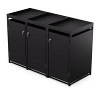 Dustbins with Lids Bin Storage Wheelie Bin Triple Universal Outdoor 240 L w/ Loc